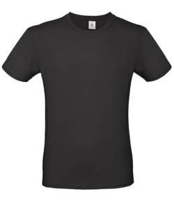 Alsino T Shirt Unifarbenes T-Shirt Einfarbig für Damen und Herren - 100% Baumwolle - Größen S bis 3XL, Farbe wählen:schwarz, Größe wählen:5XL von Alsino