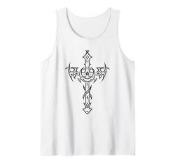 Alternative Mall Goth Gothic Kreuz mit Pentagramm und Mond Tank Top von Alt Grunge Emo Egirl Eboy Goth Aesthetic Graphic