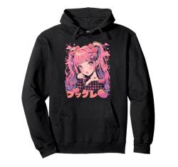 Halloween Kürbis Pastell Anime Girl Waifu Fledermäuse Gruseliges Kawaii Pullover Hoodie von Alternative Halloween Manga Japan Anime Woman co.