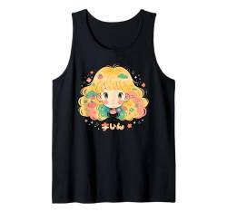 Anime Girl Waifu Cute Alt Aesthetic mit Obst, Erdbeer-Pastellfarben Tank Top von Alternative Sweet Manga Japan Anime Woman