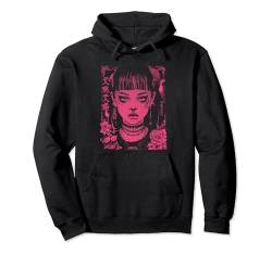 Goth Grunge Dämon Anime Girl Waifu Horror Alt-Ästhetik Pullover Hoodie von Alternative Vaporwave Gothic Sad Alt Grunge Woman