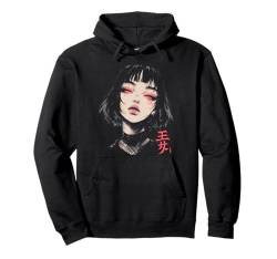 Goth Grunge Dämon Anime Girl Waifu Horror Alt-Ästhetik Pullover Hoodie von Alternative Vaporwave Gothic Sad Alt Grunge Woman