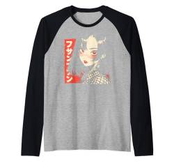 Goth Grunge Dämon Anime Girl Waifu Horror Alt-Ästhetik Raglan von Alternative Vaporwave Gothic Sad Alt Grunge Woman