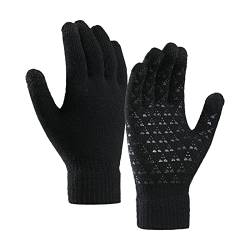 Winter Arbeitshandschuhe Gefüttert Damen Handschuhe Herren Touchscreen Thermo Baumwollhandschuhe Schwarz Neurodermitis Wasserdichte Handschuhe Herren Arbeit Skihandschuhe Herren Winter von Alueeu