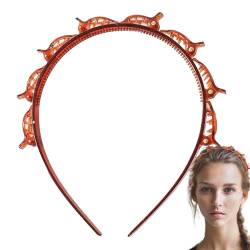 -Frisur-Haarnadel – ABS-Stirnband mit Clips | -Styling-Clips | Modisches Stirnband mit Clips | Gezahntes Zopfwerkzeug – professionelle Web-Clip für Frauen und Mädchen, Haar-Accessoires von Alwida