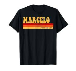 MARCELO Name Personalisierte Idee Herren Retro Vintage MARCELO T-Shirt von AmaStyle Co.