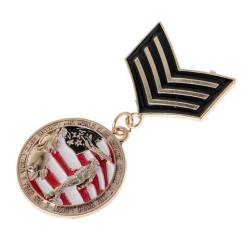 Amagogo 5xRetro Herren Amerikanischen Navy Stil Uniform Stern Medaille Broschen Abzeichen Brosche Pin von Amagogo