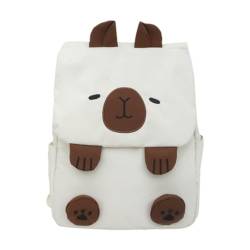 Amagogo Capybara-Rucksack, stilvolle Reisetasche, Schultasche für Outdoor, Pendeln, Ausflüge, Weiß von Amagogo