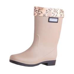 Amagogo Damen-Gummistiefel, rutschfeste Regenschuhe, wasserdicht, hält warm, schützt vor Rutschgefahr, Gummistiefel für Camping, Reisen, Outdoor, Radfahren, Größe 38 von Amagogo