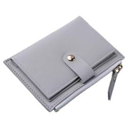 Amagogo Kleine Brieftasche, modisch, leicht, Kartenhalter für Damen und Herren, grau von Amagogo