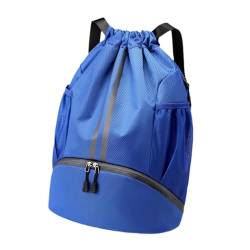 Amagogo Kordelzug-Rucksack, Basketballtasche, Rucksack, verstellbar, wasserdicht, Sport-Rucksack mit Kordelzug, Schwimmtasche für die Reise, Blau von Amagogo