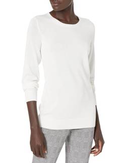 Amazon Essentials Damen Leichter, Langärmeliger Pullover Mit Rundhalsausschnitt (Erhältlich in Übergröße), Elfenbein, XL Große Größen von Amazon Essentials