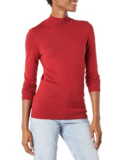 Amazon Essentials Damen Leichter Pullover mit Stehkragen (in Übergröße erhältlich), Dunkelrot, XS von Amazon Essentials