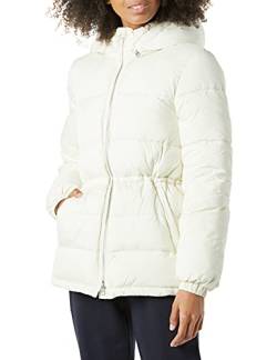 Amazon Essentials Damen Schwere Pufferjacke mit Kordelzug in der Taille, Elfenbein, XXL von Amazon Essentials