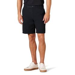 Amazon Essentials Herren 23 cm Lange Chinohose aus Komfort-Stretch mit klassischer Passform, Schwarz, 31W von Amazon Essentials