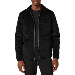 Amazon Essentials Herren Arbeitsjacke aus Cordstoff (erhältlich in Big & Tall), Schwarz, S von Amazon Essentials