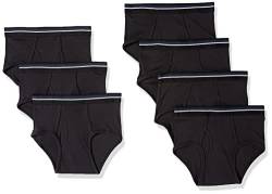 Amazon Essentials Herren Baumwoll-Slip ohne Etikett, 7er-Pack, Schwarz, XXL von Amazon Essentials