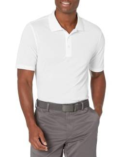 Amazon Essentials Herren Golf-Polo-Shirt, Schnell Trocknend, Normale Passform, Weiß, M von Amazon Essentials