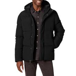 Amazon Essentials Herren Halblange Daunenjacke mit Kapuze aus recyceltem Polyester (in Big und Tall erhältlich), Schwarz, XXL von Amazon Essentials