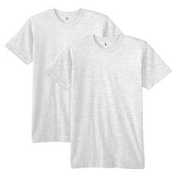 American Apparel Unisex-Erwachsene Fine Jersey, Style G2001, 2-Pack T-Shirt, Aschgrau (2er-Pack), L von American Apparel