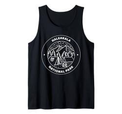 Haleakala National Park Camp Berg Feuer Baum Mond Stern Tank Top von American Natural Outdoor Wilderness