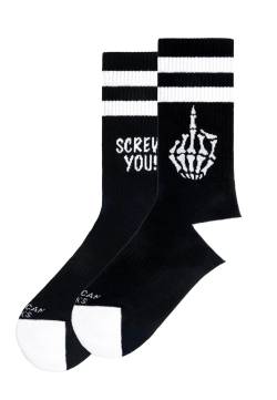 American Socks - Screw You Mid High - Socken - Schwarz - Onesize - 67% Baumwolle, 21% Polyamide, 6% Polyester, 6% Elastane,Baumwolle von American Socks