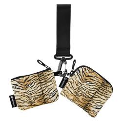 Tigers Skin Brown Damen Kleingeldbörse Kartenetuis Dünn Flach Geldbörse Geldbörse Tasche mit Armband für Damen 2 Stück, Tigerhaut braun, 1 size, Casual von Amooorous