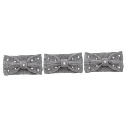 Amosfun 3 damen haarbänder kopfschmuck damen jersey stirnband Perlenstirnbänder bandana stirnband Bowknot-Kopfbedeckungen Stirnband Europäisch amerikanisch häkeln Schal von Amosfun