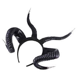 Amosfun Imitation Croissant-stirnband Cosplay Stirnband Halloween- Haar Band Ziege Hörner Haarband Kopfschmuck Für Party Lustige Stirnband Weihnachtsstirnband Haarschmuck Das Foto Dämon von Amosfun