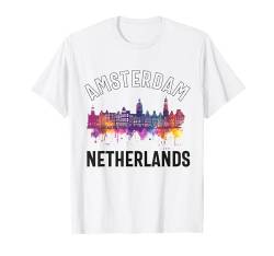 Amsterdam Souvenir Niederlande Skyline Holland T-Shirt von Amsterdam Netherlands Souvenir Clothing Apparel