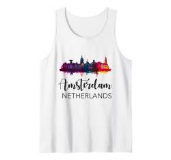 Amsterdam Souvenir Niederlande Skyline Holland Tank Top von Amsterdam Netherlands Souvenir Clothing Apparel