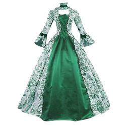 Amxleh Mittelalter Kleidung Damen Renaissance Prinzessin Kleider Barock Rokoko Kleidung Lolita Kleidung Viktorianisches Königin Maxi Kleider Elegant Abendkleider Cocktailkleid Party A-Linie Kleid von Amxleh