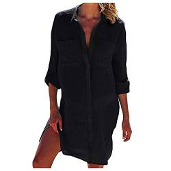 AmyGline Strandkleid Damen Chiffon Bikini Cover Up Sommer Strandponcho Strandtunika Hemd Cardigan Strand Badeanzug Cover-Ups Strickjacke,Pareos & Strandkleider für Urlaub von AmyGline