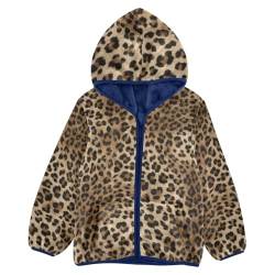 Anantty Kinder Fleecejacke Tier Leopard Haut Sweatshirt Warme Kapuzenpullover Langarm Kapuzenjacke Winterjacke für Jungen Mädchen von Anantty