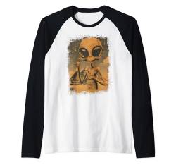 Alien Kopf Ancient Daumen Hoch Pyramide Sci-Fi Ägypten Raglan von Ancient Antike Aliens Geschenk