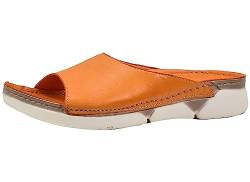 Andrea Conti Damen Pantolette Leder breiter Riemen sportliche Laufsohle 0529610, Größe:38 EU, Farbe:Orange von Andrea Conti