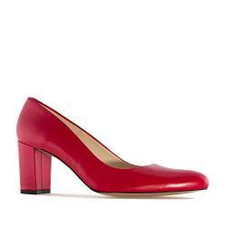 Andrés Machado - Business High Heels für Junge Frauen aus aus Leder - ALBA - Elegante Damenschuhe mit Blockabsatz Stilettos High Heels für den Sommer - Rot, EU 38 von Andrés Machado