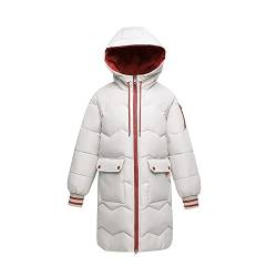 Angel ZYJ Damen Lang Winter Jacke mit Kapuze Mantel Warmer Daunenmantel mit Taschen Damen Daunenjacke Steppjacke Outdoor (Weiß, 2XL) von Angel ZYJ