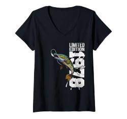 Damen Angler Fisch Jahrgang 1978 geboren Geburtstag Zubehör Angeln T-Shirt mit V-Ausschnitt von Angeln und Zubehör Geschenke Shirts