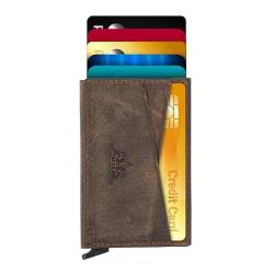 Ani Yuzuk Men's Crosswise Travel Accessory-Envelope Card Holder, Braun von Ani Yuzuk