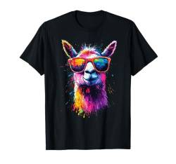 Lama Cool Sonnenbrille Splash Art Llama T-Shirt von Animal Splash