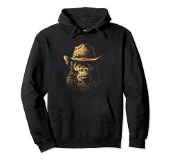 Bigfoot Vintage Poster Kunst Tier Retro Wilder Westen Pullover Hoodie von Animal art Sketch Detailed drawing Nature lover