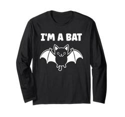 Child Animals Bats Cute bird minimalist funny i'm a Bat Langarmshirt von Animals Birds Halloween Animals Funny Bat