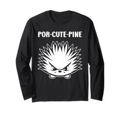 Humor Simple minimalist cute rodent cute Porcupine Langarmshirt von Animals Rodent minimalist Funny Porcupine