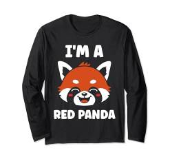 Animals Red pandas funny cute simple i'm a Red panda Langarmshirt von Animals Simple Pandas Funny Red Panda