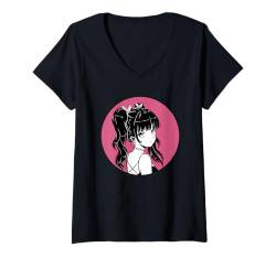 Damen Lustiger japanischer Otaku-Kunst-Mang im Anime-Vintage-Design T-Shirt mit V-Ausschnitt von Anime Clothing Anime Men Women Boys Girls Kids