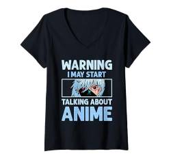 Damen Lustiger japanischer Otaku-Kunst-Mang im Anime-Vintage-Design T-Shirt mit V-Ausschnitt von Anime Clothing Anime Men Women Boys Girls Kids