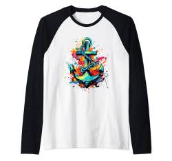 Anker T-Shirt Seemann & Kapitän Design Segeln Motorboot Raglan von Anker Seemann & Kapitän Shop IBK