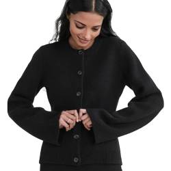 Leichter Damen-Cardigan - Lockere Strickjacken mit dünnen Glockenärmeln,Langärmliger, leichter Mantel, Strickjacken-Oberbekleidung für den täglichen Gebrauch, Winter, Frühling und die meisten Anloximt von Anloximt