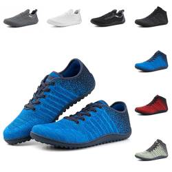 Anokar Barfußschuhe Herren Barfussschuhe Damen Barfuss Schuhe Fitnessschuhe Unisex Traillaufschuhe Outdoor Wanderschuhe Zehenschuhe Hallenschuhe 4 Blau EU 44 von Anokar